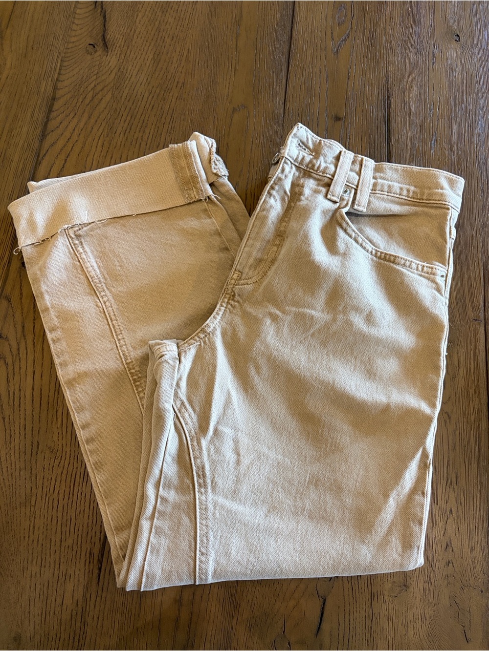 We the Free Women’s Cream Straight Jeans